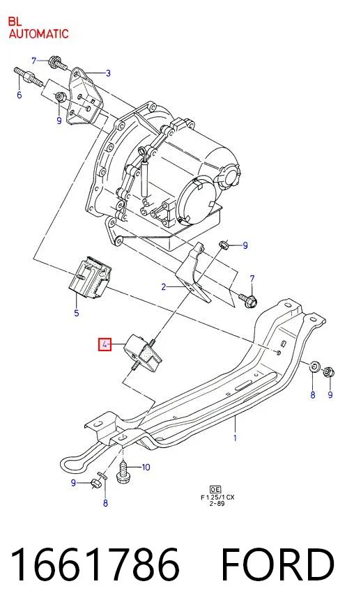 Ford Escort IV Ön motor kulağı