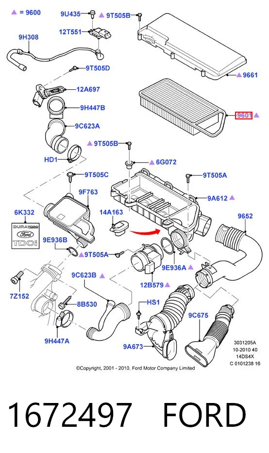 Ford Fiesta V Hava filtresi Türkiye fiyatı