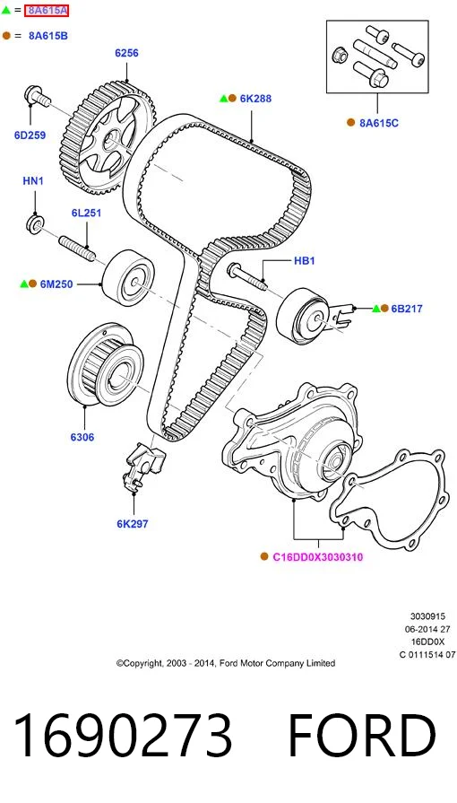Peugeot 206  Triger set Türkiye fiyatı