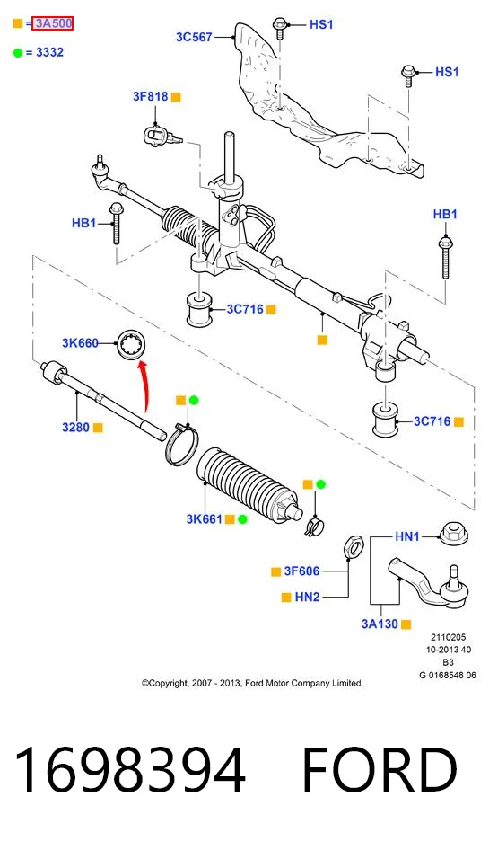 Ford Focus I Direksiyon kutusu
