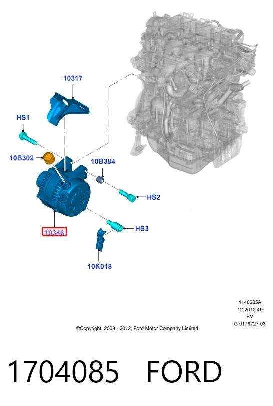 Ford Focus II Alternatör