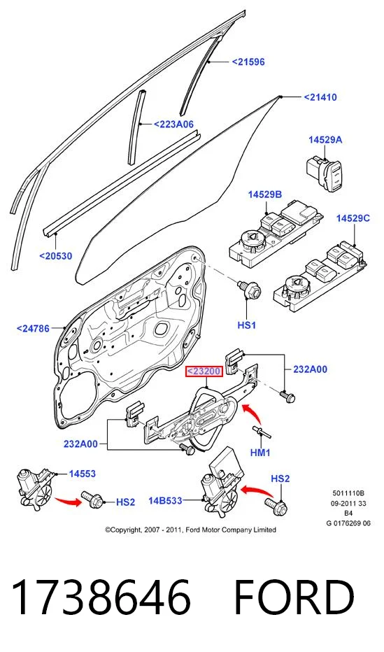 Ford Focus II Sağ Ön cam krikosu Türkiye fiyatı