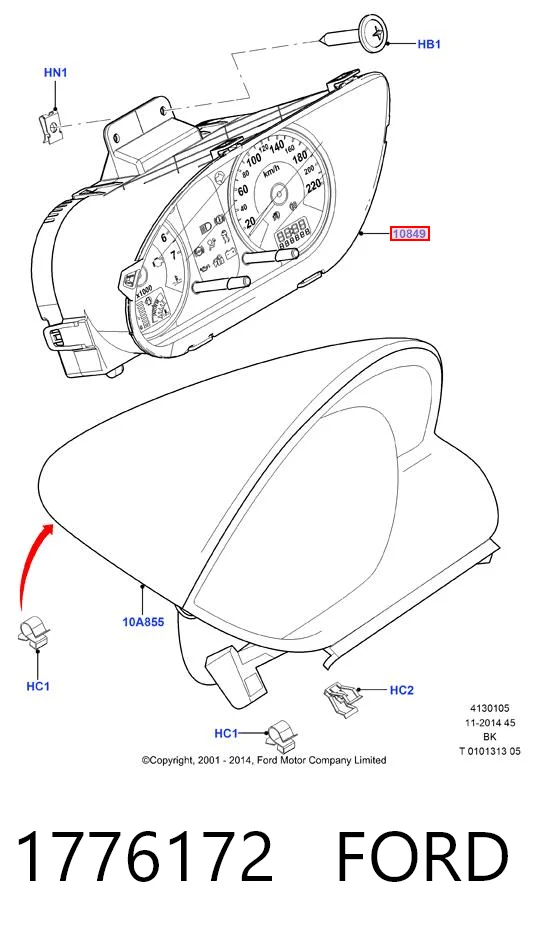 Ford Fiesta V Gösterge paneli