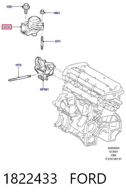 Ford Fiesta Mk5 Sağ Motor Kulağı Türkiye fiyatı