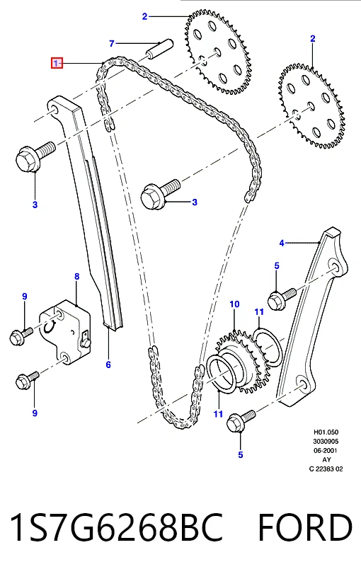 Ford Fiesta V (2001 - 2008) Triger zinciri 