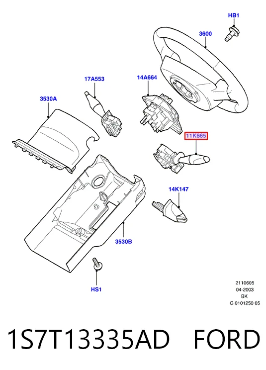 Ford Fiesta Mk5 Sinyal Kolu sıfır