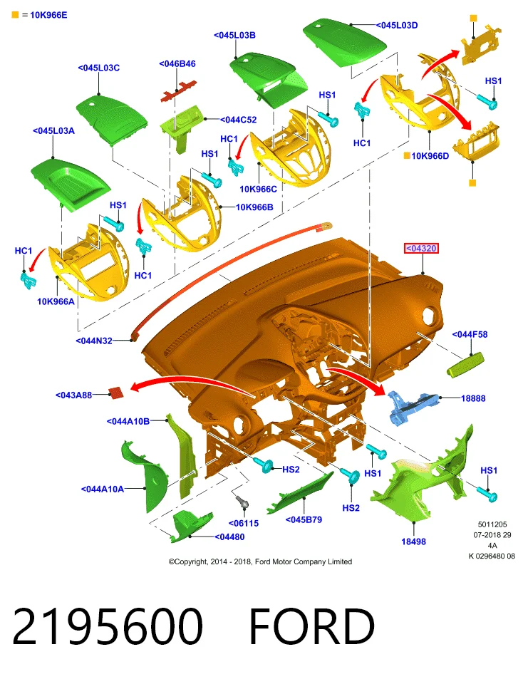 Ford Courier  Torpido Paneli