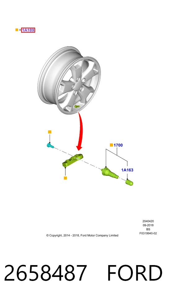 Ford Focus III TPMS Sensörü Türkiye fiyatı