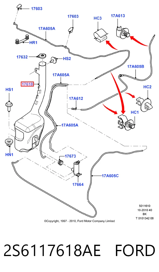 Ford Fiesta V (2001 - 2008) Cam yıkama su deposu satın al
