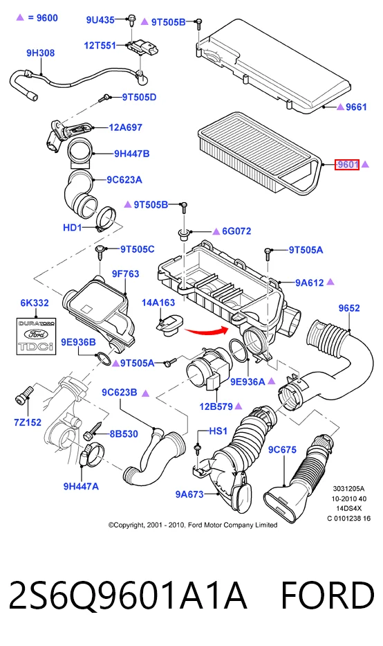 Ford Fiesta Mk5 Hava filtresi Türkiye fiyatı