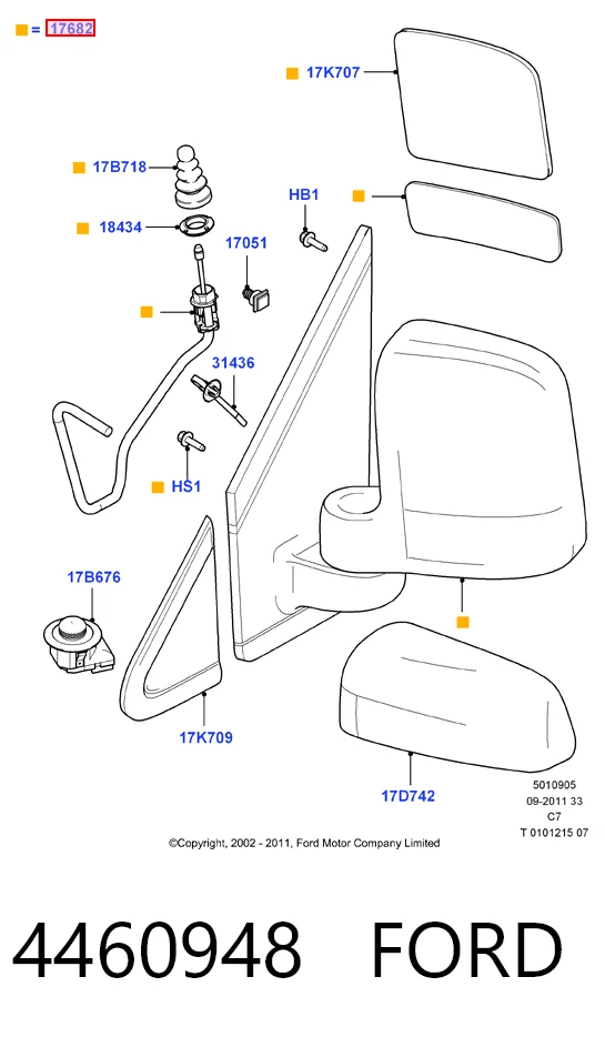 Ford Connect  Sağ ayna fiyatı
