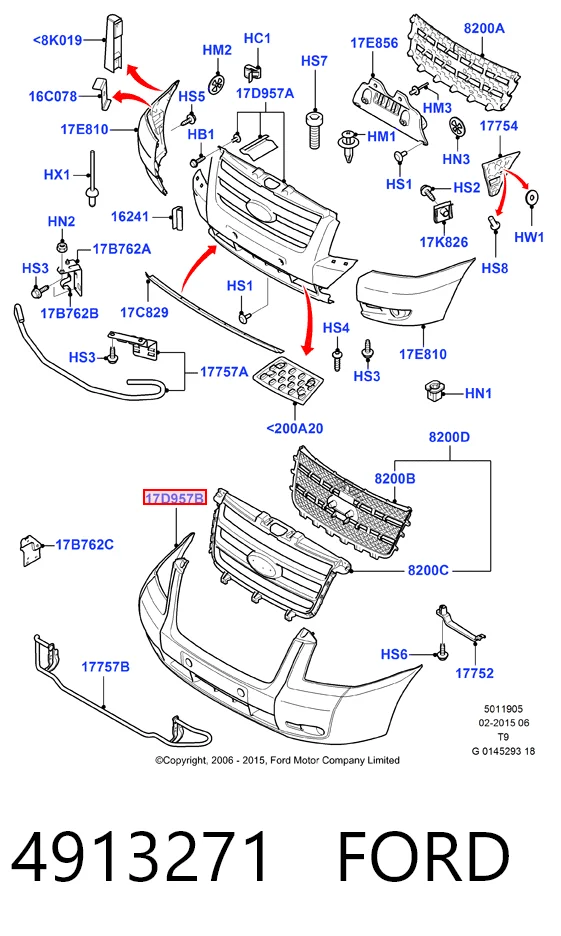 Ford Transit VI Araba tampon