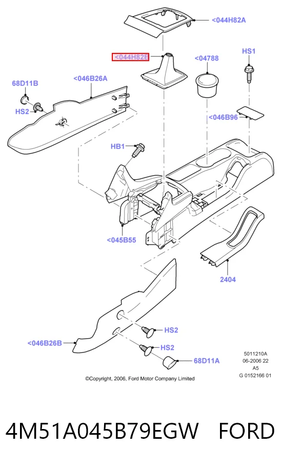 Ford Focus II (2004 - 2011) Vites kolu körüğü 