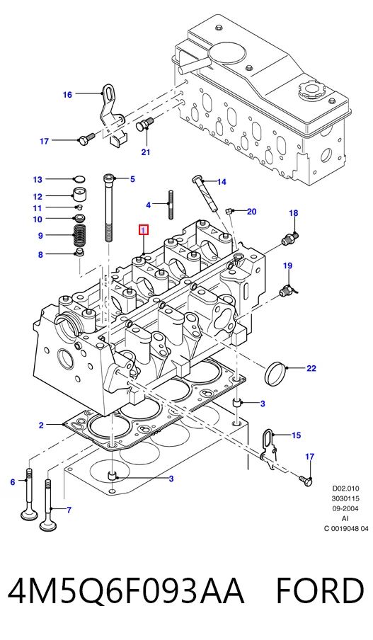 Ford Connect  (2002 - 2013) Silindir kapağı 