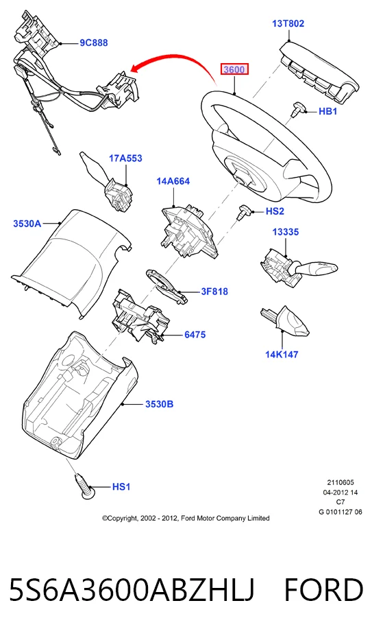 Ford Fiesta V (2001 - 2008) Direksiyon simidi satın al