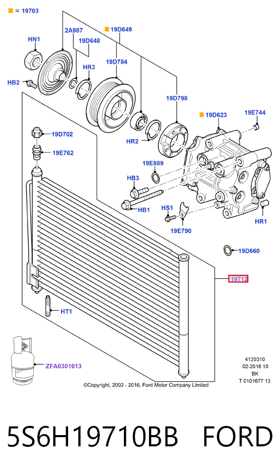 Ford Fiesta Mk5 Klima kondenseri