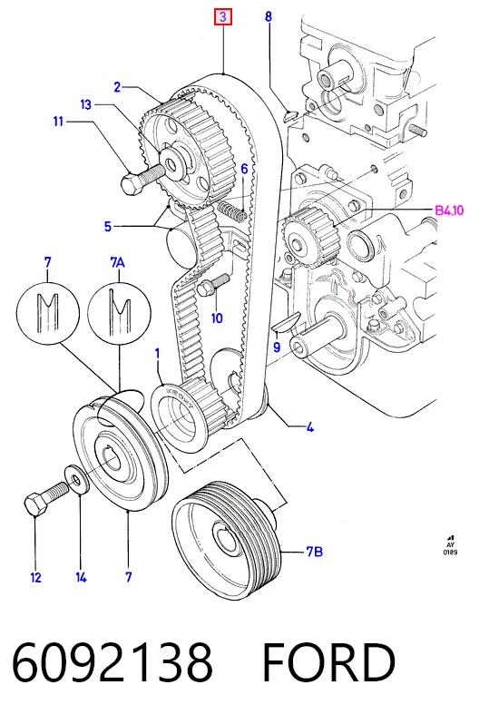 Ford Escort IV Triger kayışı sıfır