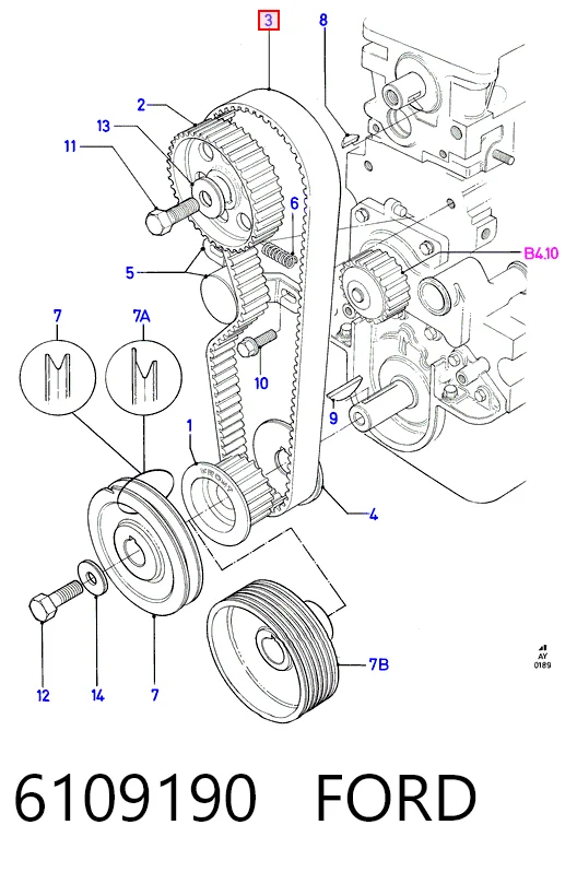 Ford Escort IV (1985 - 1990) Triger kayışı 