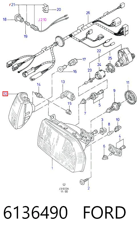 Ford Escort IV Sol Sinyal Lambası