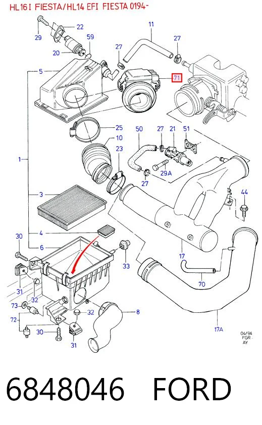 Escort IV hatchback (GAF, AWF, ABFT) (1985 - 1990) MAP sensörü