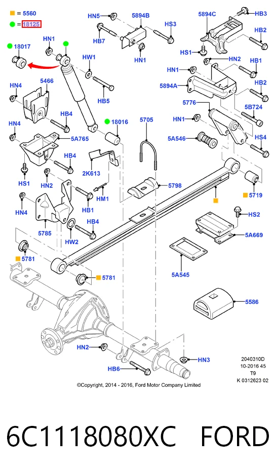 Ford Transit VI Arka amortisör Türkiye fiyatı