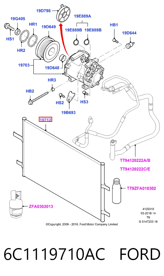 Ford Transit Klima kondenseri