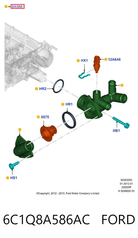 Ford Transit  (2006 - 2014) Termostat gövdesi fiyatları