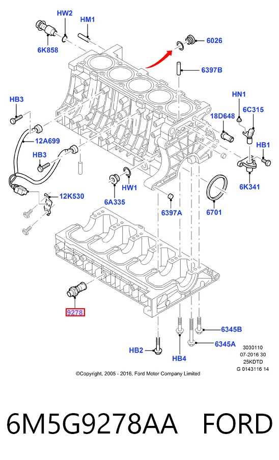 6M5G9278AA Ford