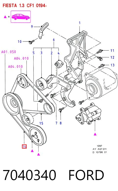 Ford Escort IV şarj dinamosu kayışı Türkiye fiyatı