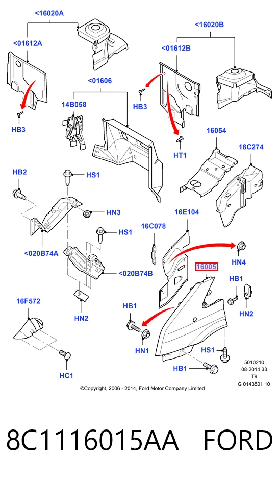 Ford Transit  (2006 - 2014) Sağ ön çamurluk çıkma