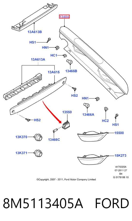 Ford Focus II (2004 - 2011) Sol arka stop lambası fiyatları