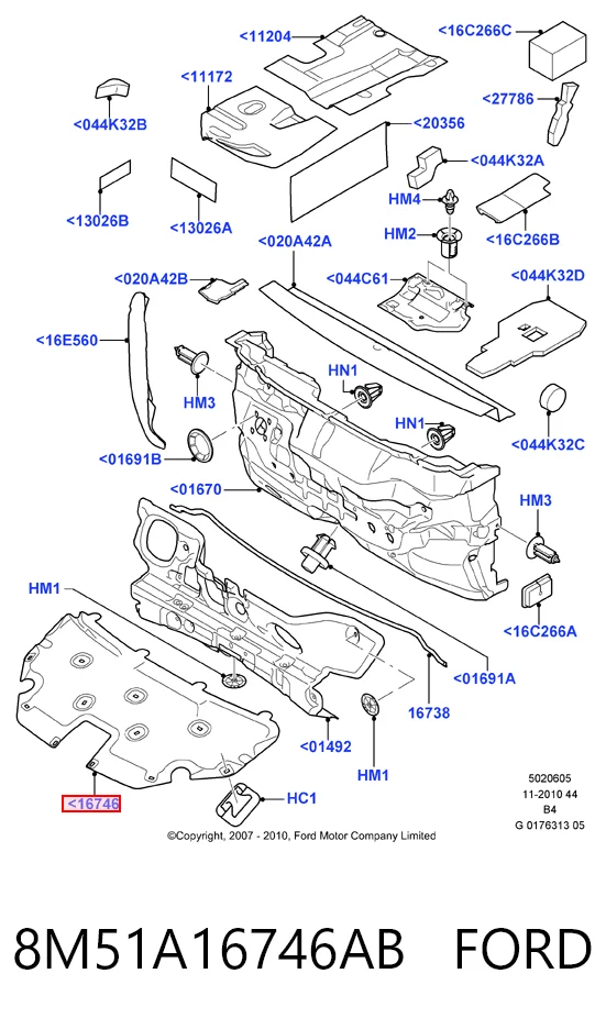 Ford Focus II (2004 - 2011) Kaput yalıtımı 