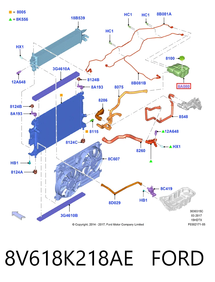 8V618K218AE Ford