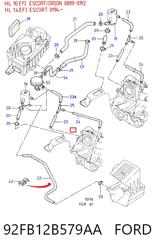 Ford Escort IV (1985 - 1990) Hava akış sensörü (kütle hava akış sensörü) fiyatları