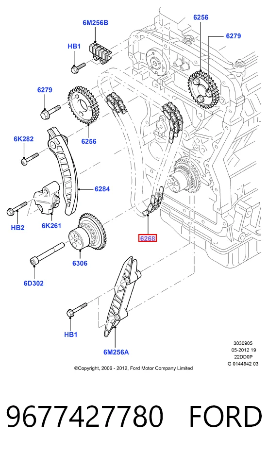Ford Transit VI Triger zinciri orijinal