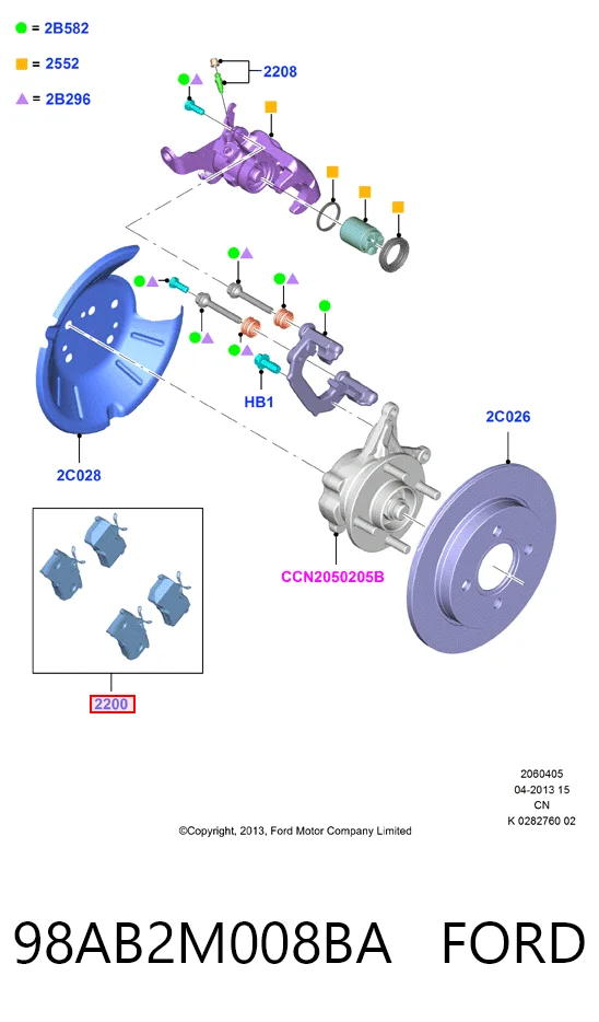 Fiesta Mk5 Arka fren balatası