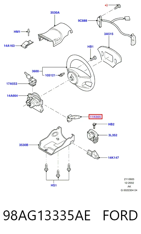 Focus I sedan (DFW) (1999 - 2005) Kumanda Kolu Sol
