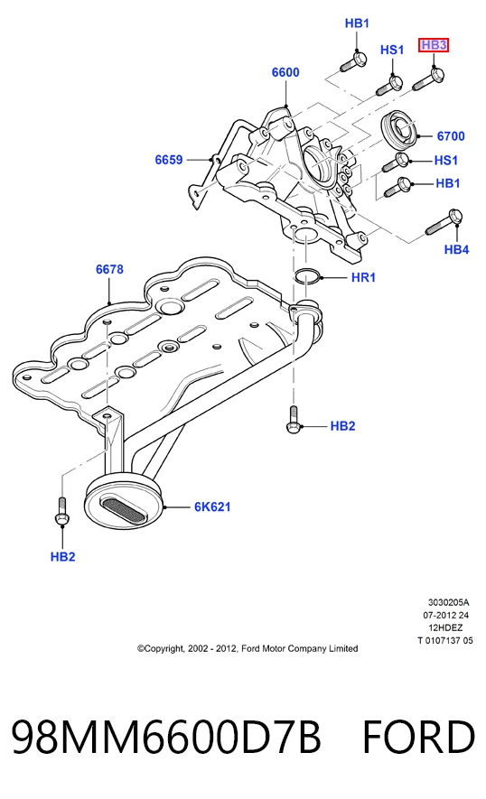 Ford Focus I Yağ pompası