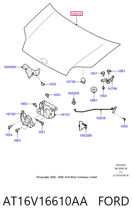 Ford Connect  Kaput orijinal