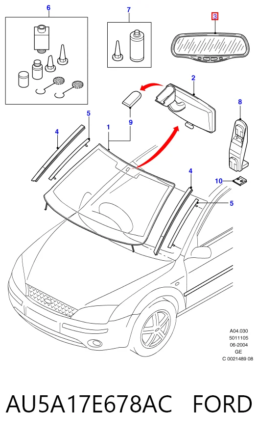 Ford Focus II (2004 - 2011) İç dikiz aynası 