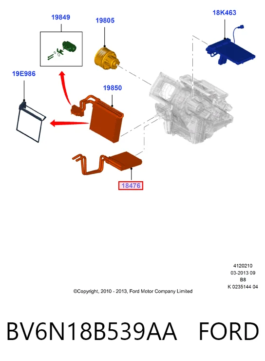 Ford Focus III (2010 - 2020) Isıtıcı radyatörü çıkma