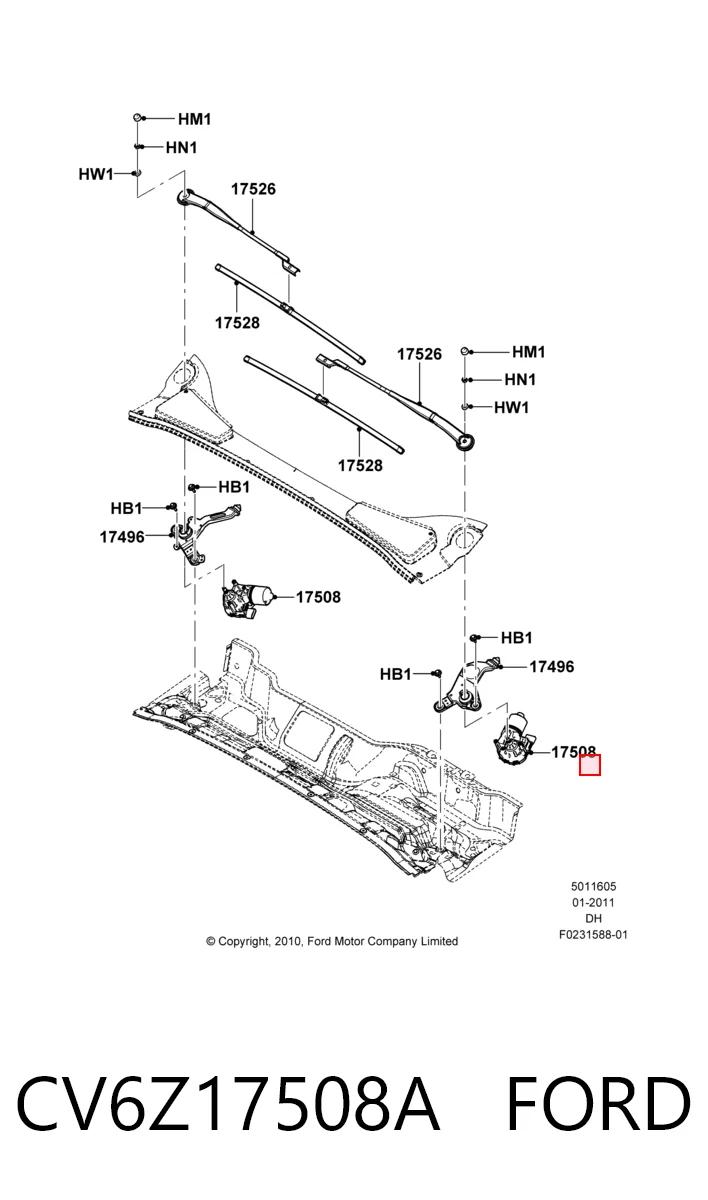 Ford Focus III (2010 - 2020) Ön cam silecek motoru satın al