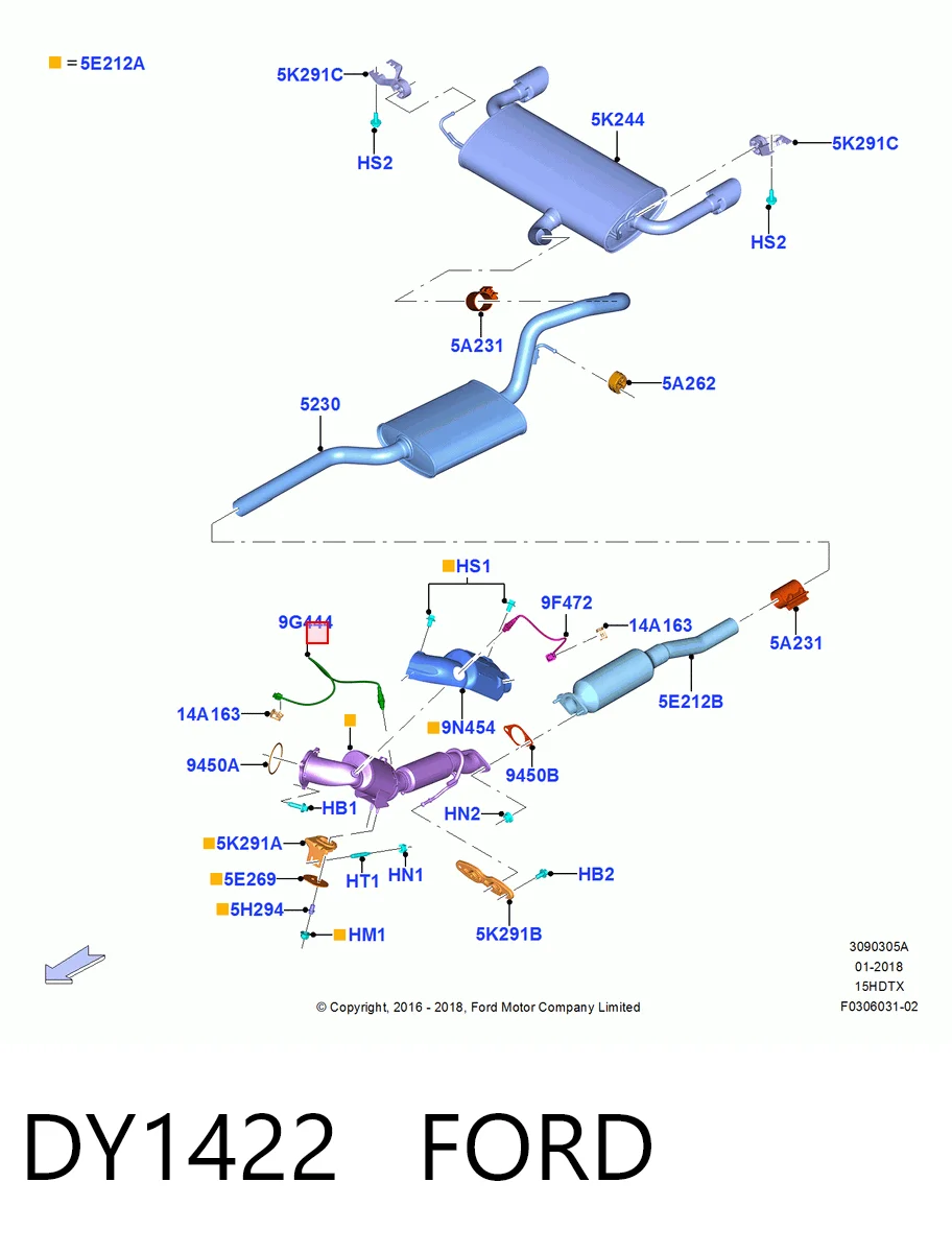 Ford Courier  (2014 - 2026) Lambda sensörü, oksijen sensörü fiyatları