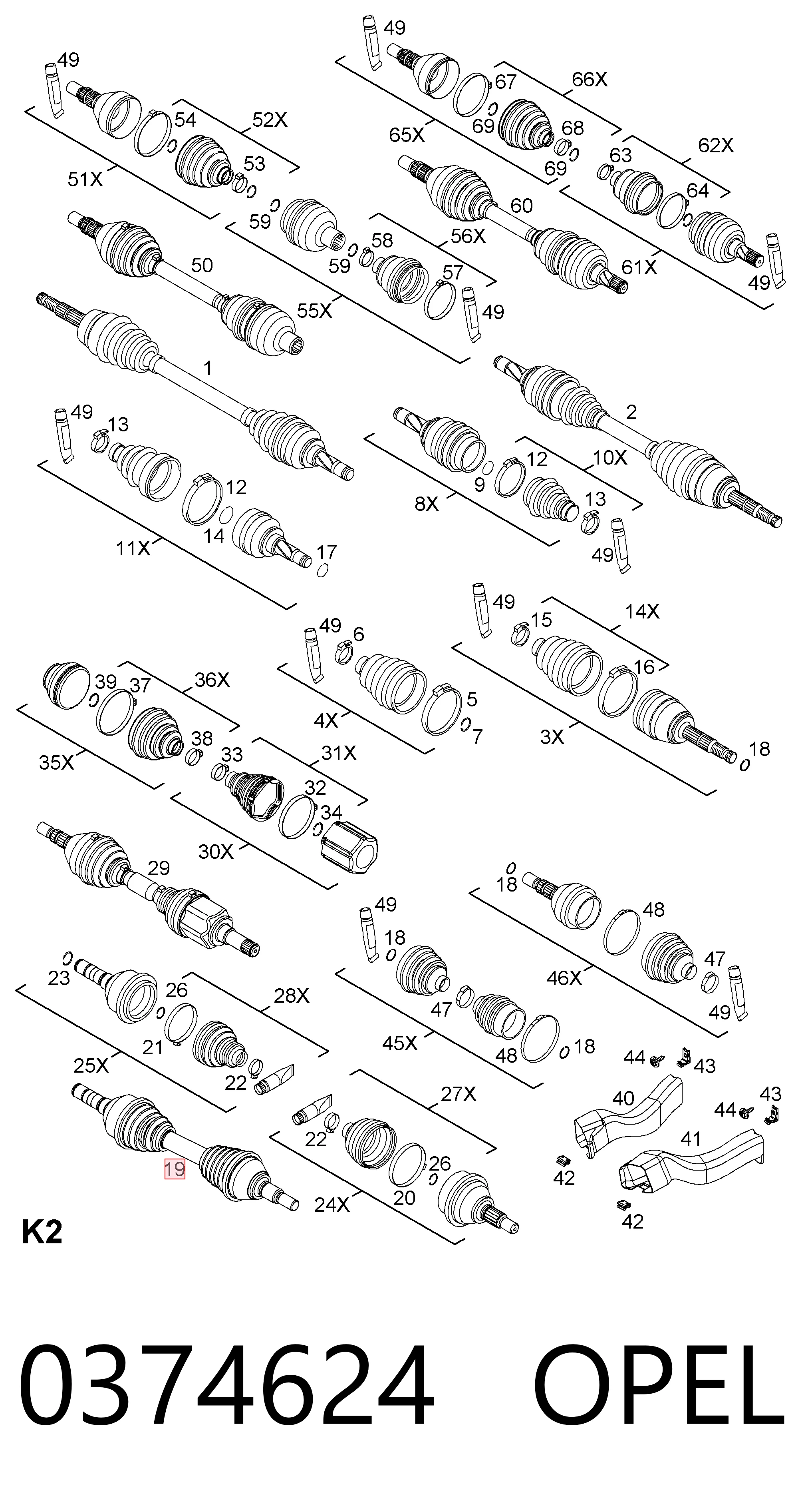 Opel Astra  Ön aks