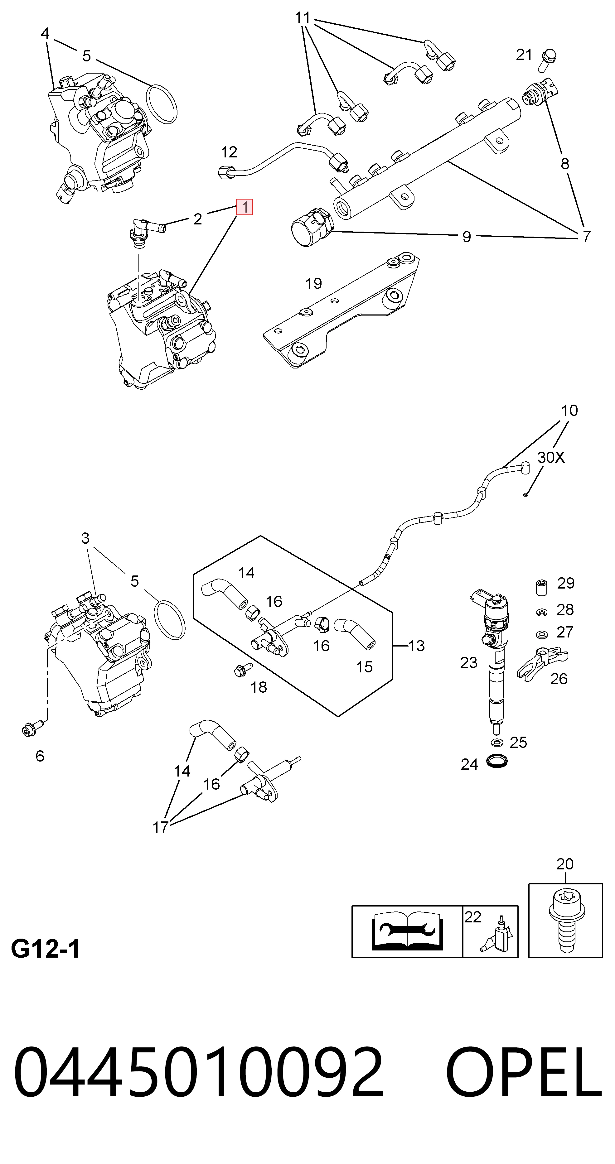 Corsa C hatchback (F08, F68) (2000 - 2006) Mazot pompası