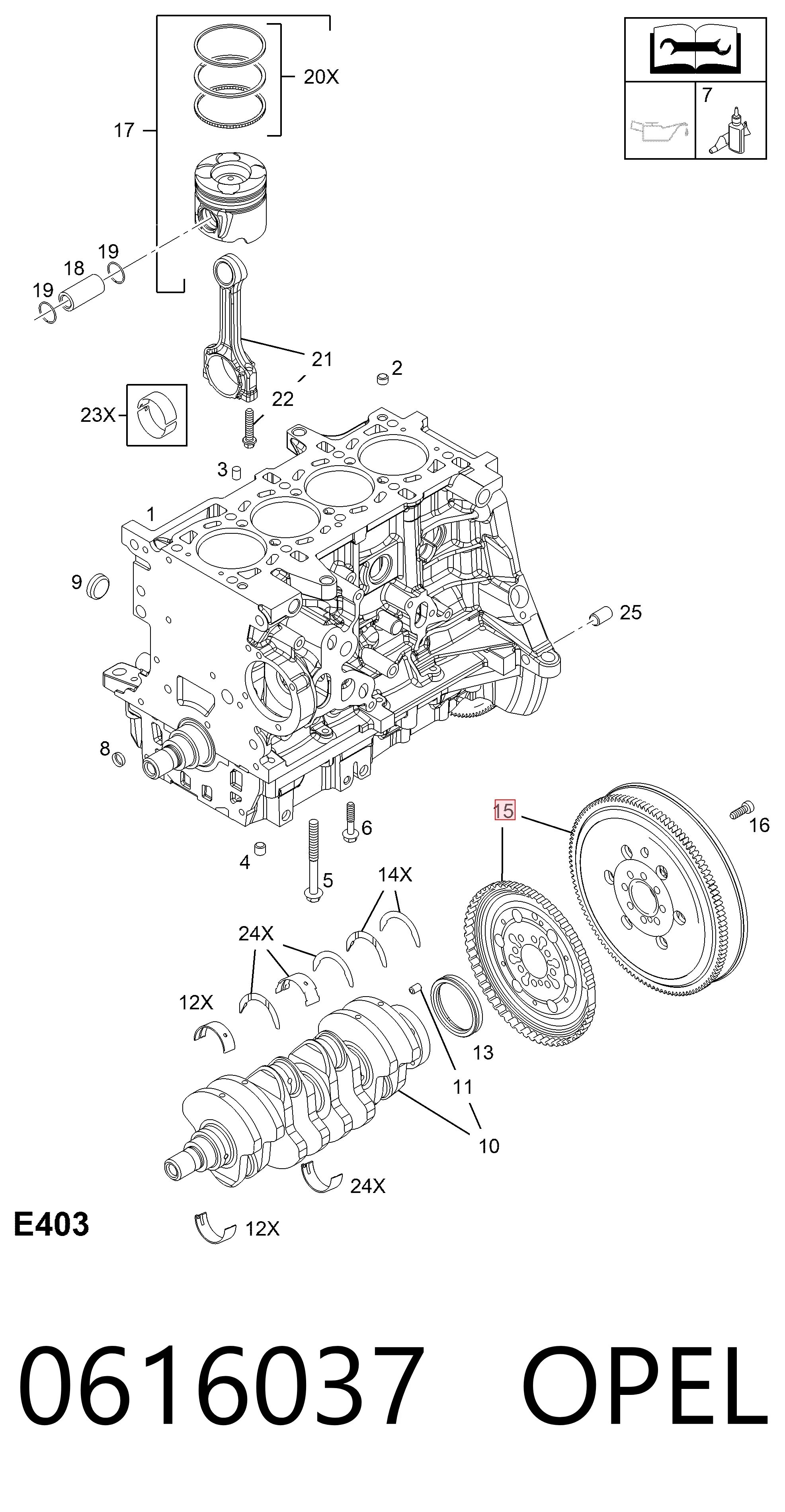 Opel Corsa  (2000 - 2006) Motor volanı çıkma