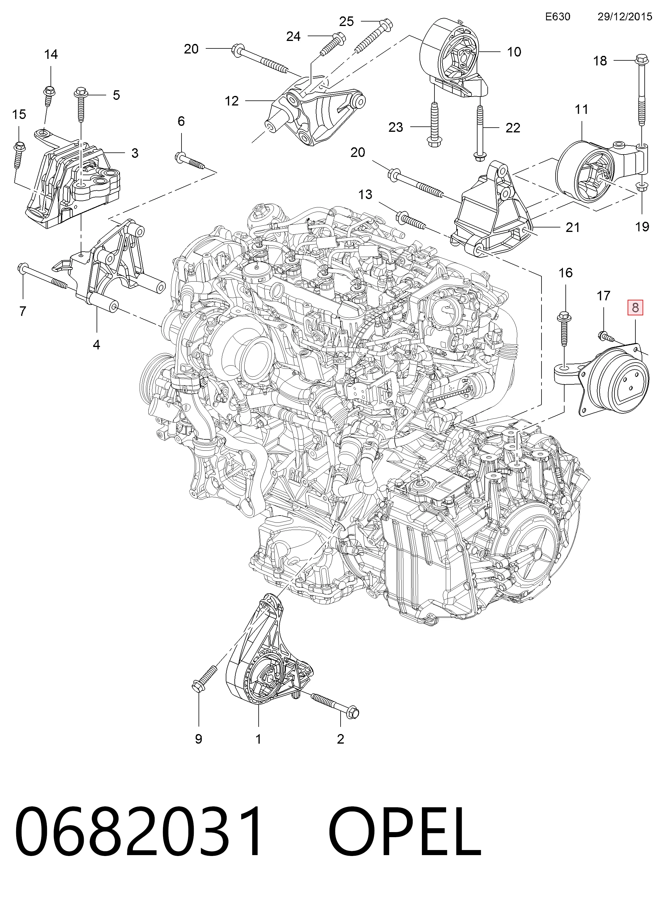 Opel Insignia  Sol Motor Kulağı Türkiye fiyatı