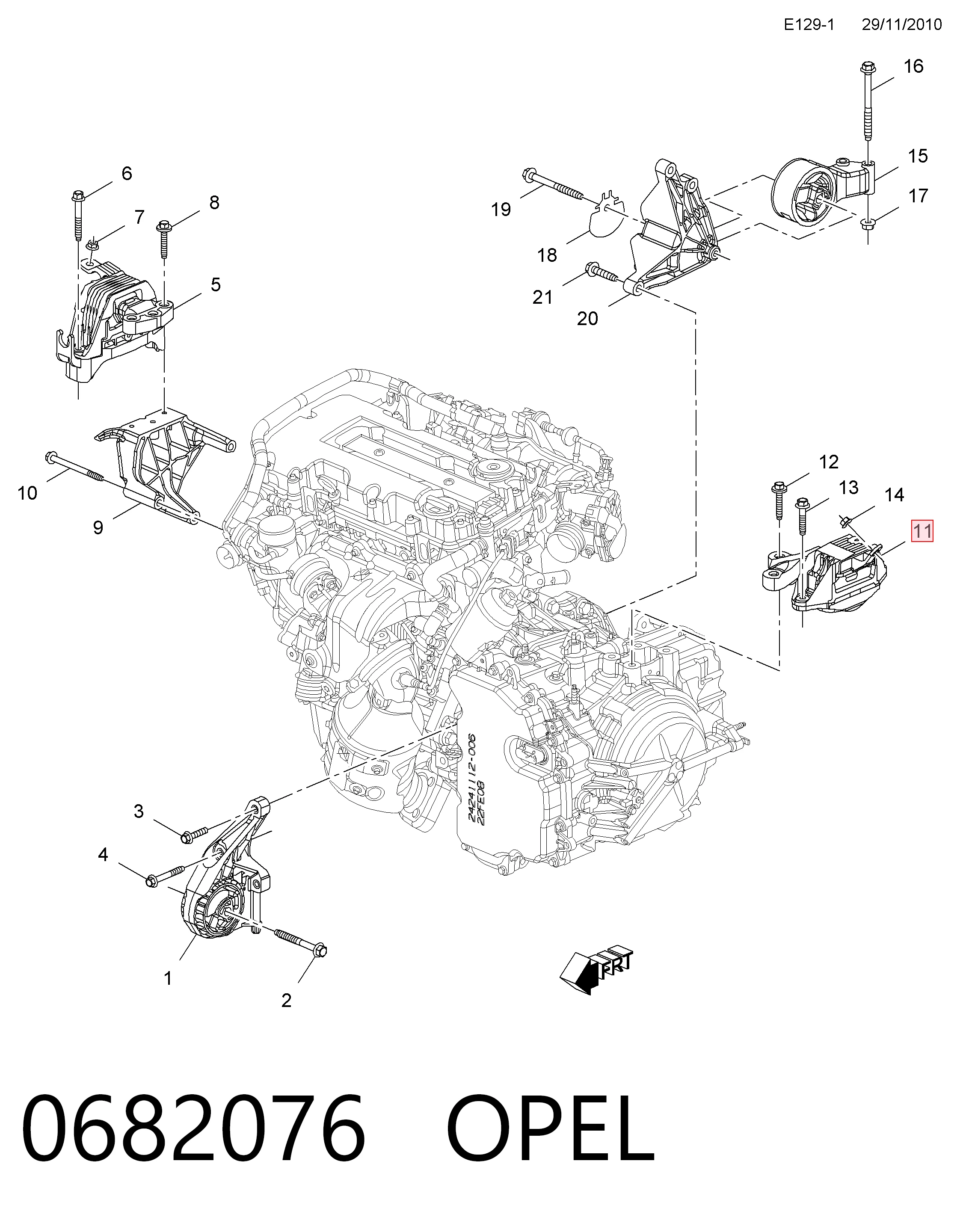 Chevrolet Cruze  (2009 - 2026) Sol motor takozu (dayanağı) 