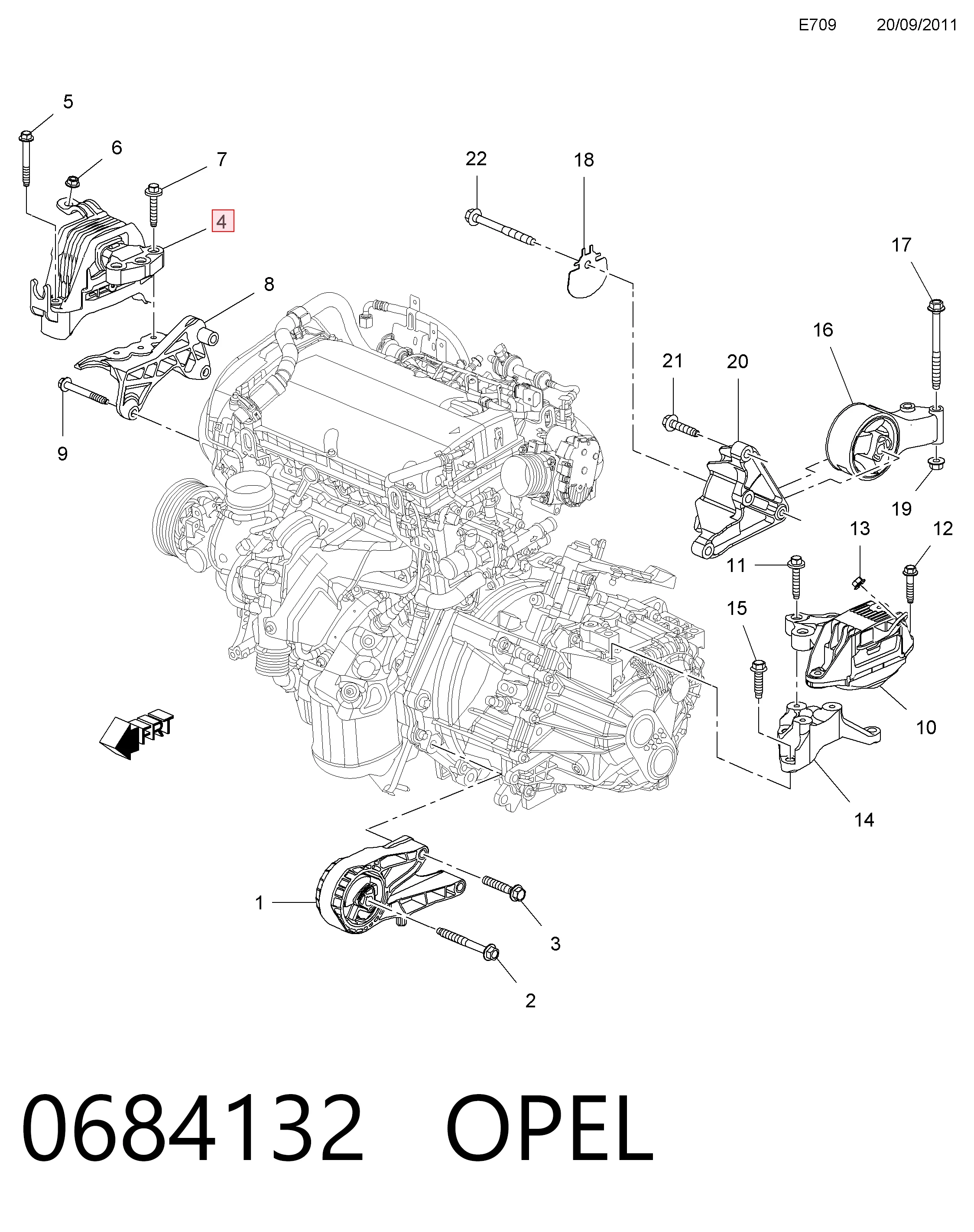 Chevrolet Cruze Sağ Motor Kulağı Türkiye fiyatı