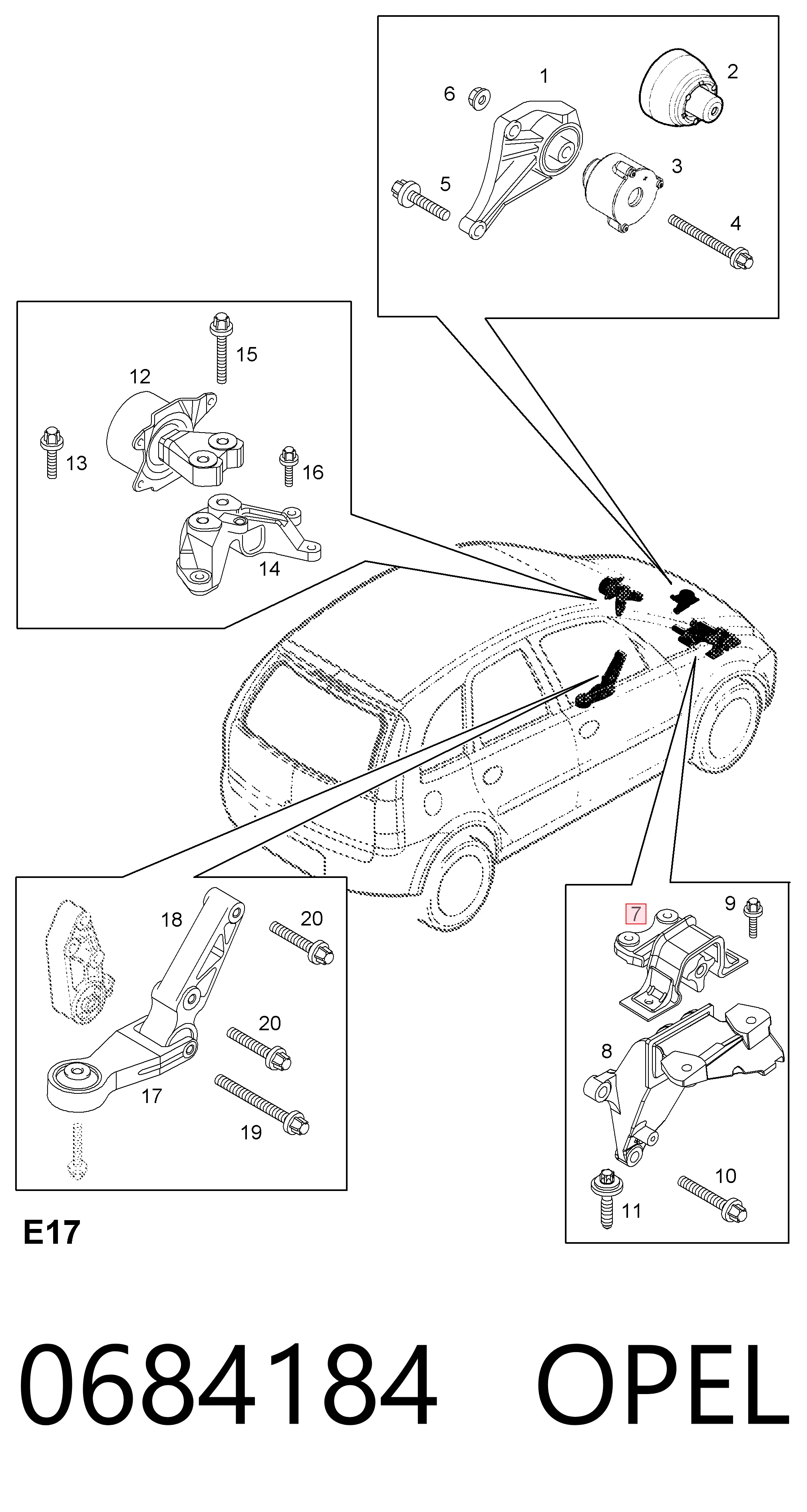 Corsa Sağ Motor Kulağı